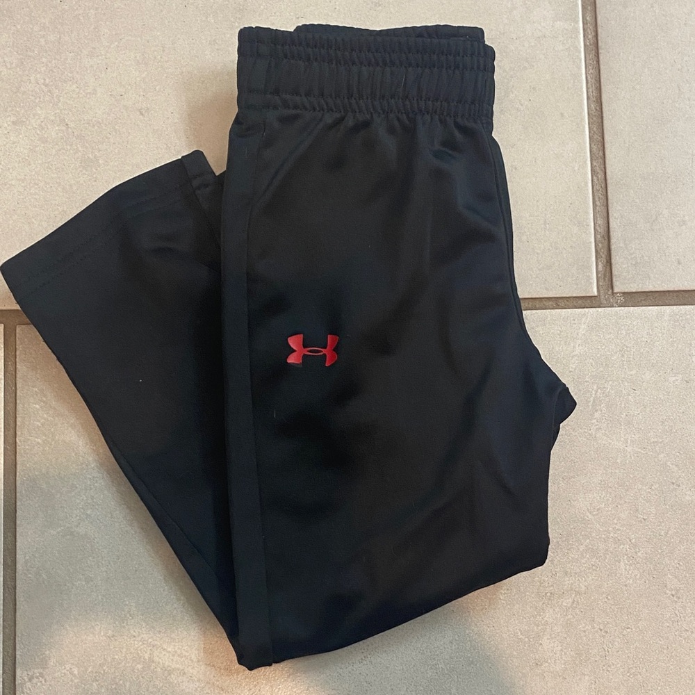 Under Armour Kids Black Joggers with Red Logo size 3T
